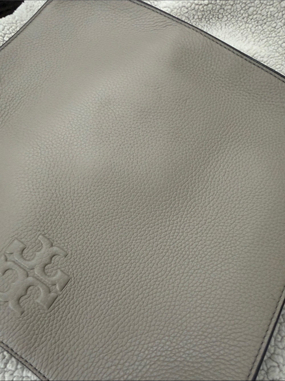 Tory Burch Pebbled Leather Crossbody in Taupe - Picture 4 of 7